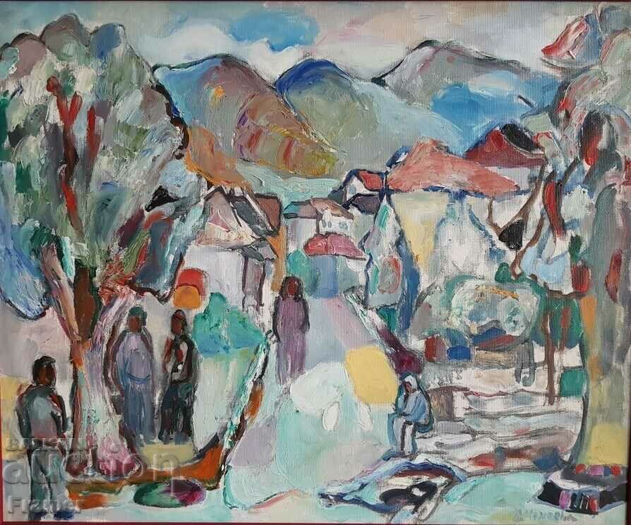 Dora Kancheva 1926-2013 Landscape from Varshets Unique painting with price 2630.00 BGN | € 1344.70 Dora Kancheva 1926-2013 Landscape from Varshets Unique painting with price 2630.00 BGN | € 1344.70