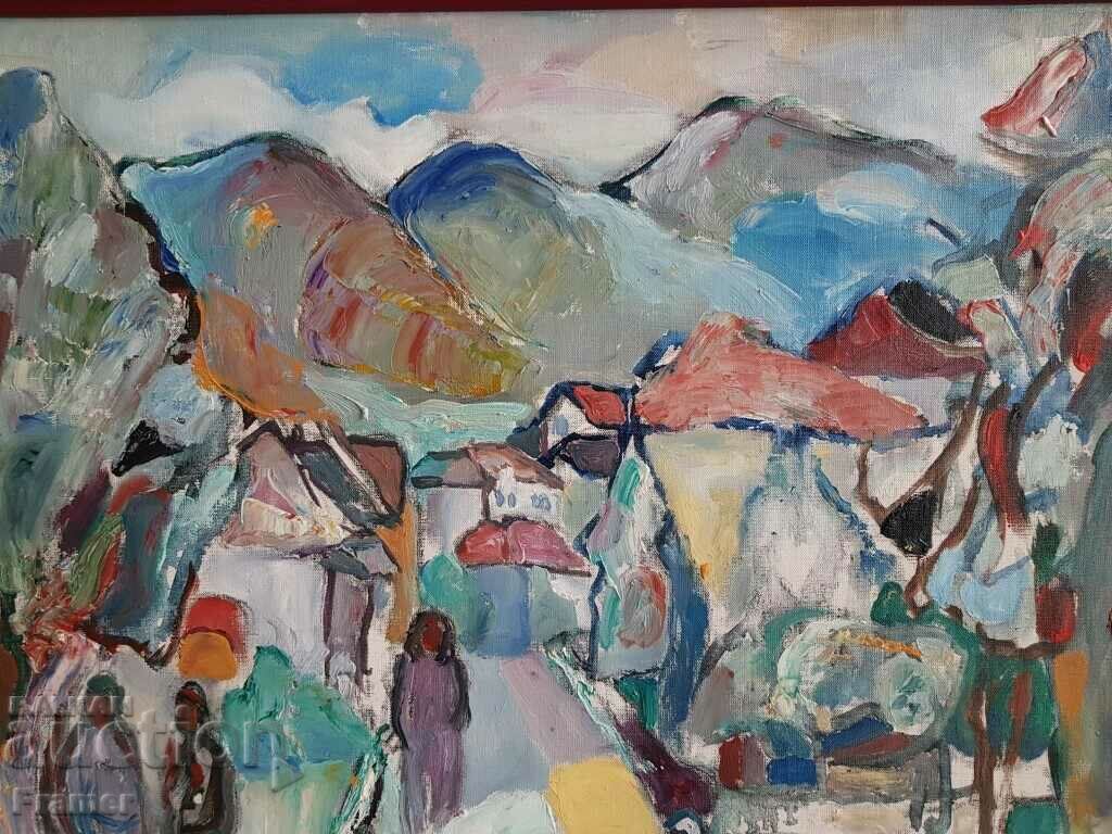 Dora Kancheva 1926-2013 Landscape from Varshets Unique painting - 5 Dora Kancheva 1926-2013 Landscape from Varshets Unique painting - 5