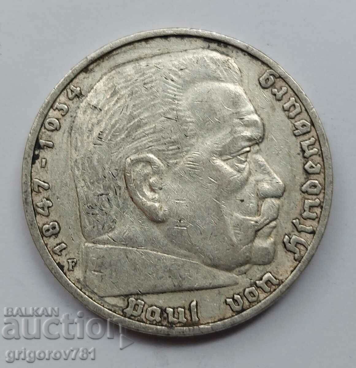 5 Mark Silver Γερμανία 1935 F III Reich Ασημένιο νόμισμα #72 με τιμή € 16.87 | 32.99 BGN