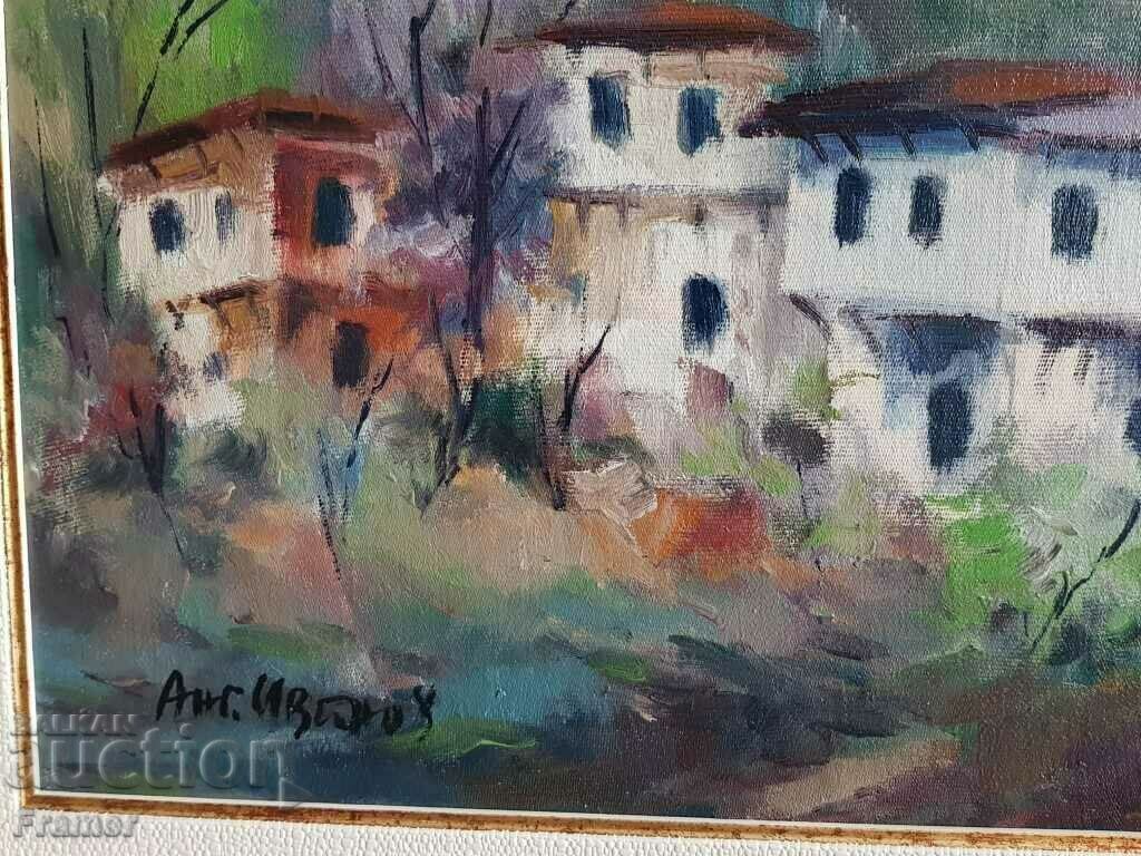 Angel Ivanov (1925 – 2014) cartierul Teteven vopsele în ulei - 5
