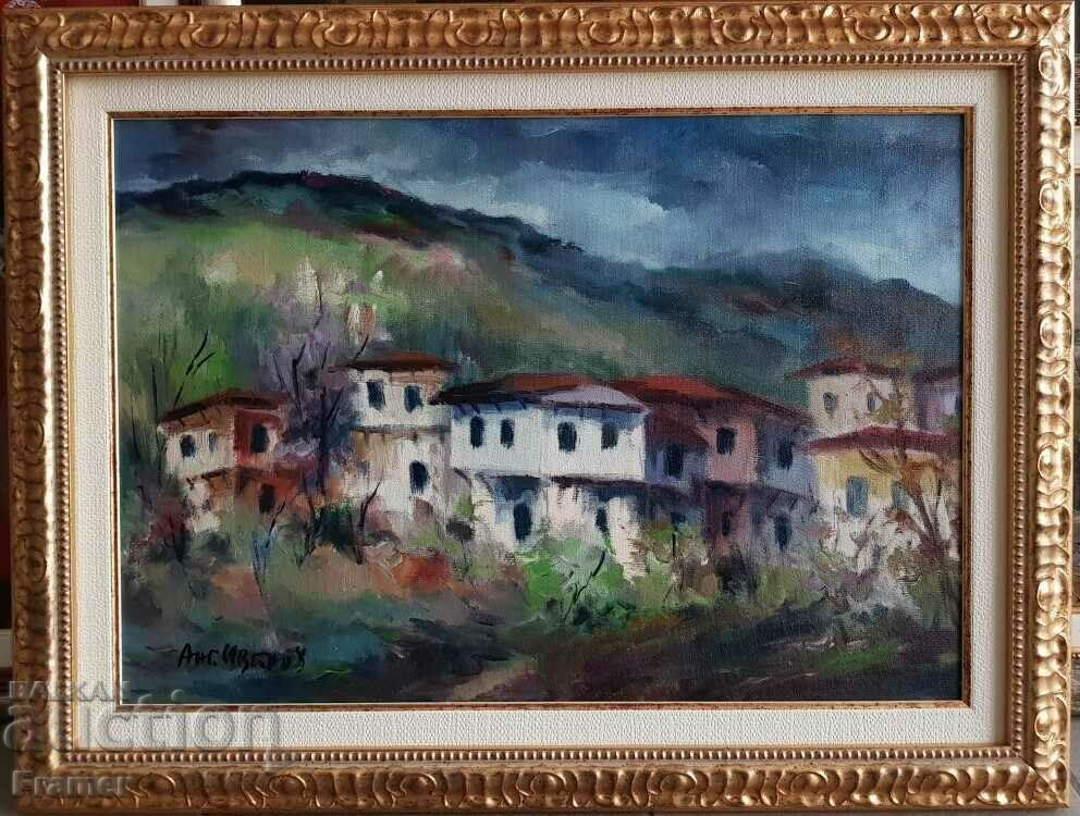 Angel Ivanov (1925 – 2014) neighborhood of Teteven oil paints