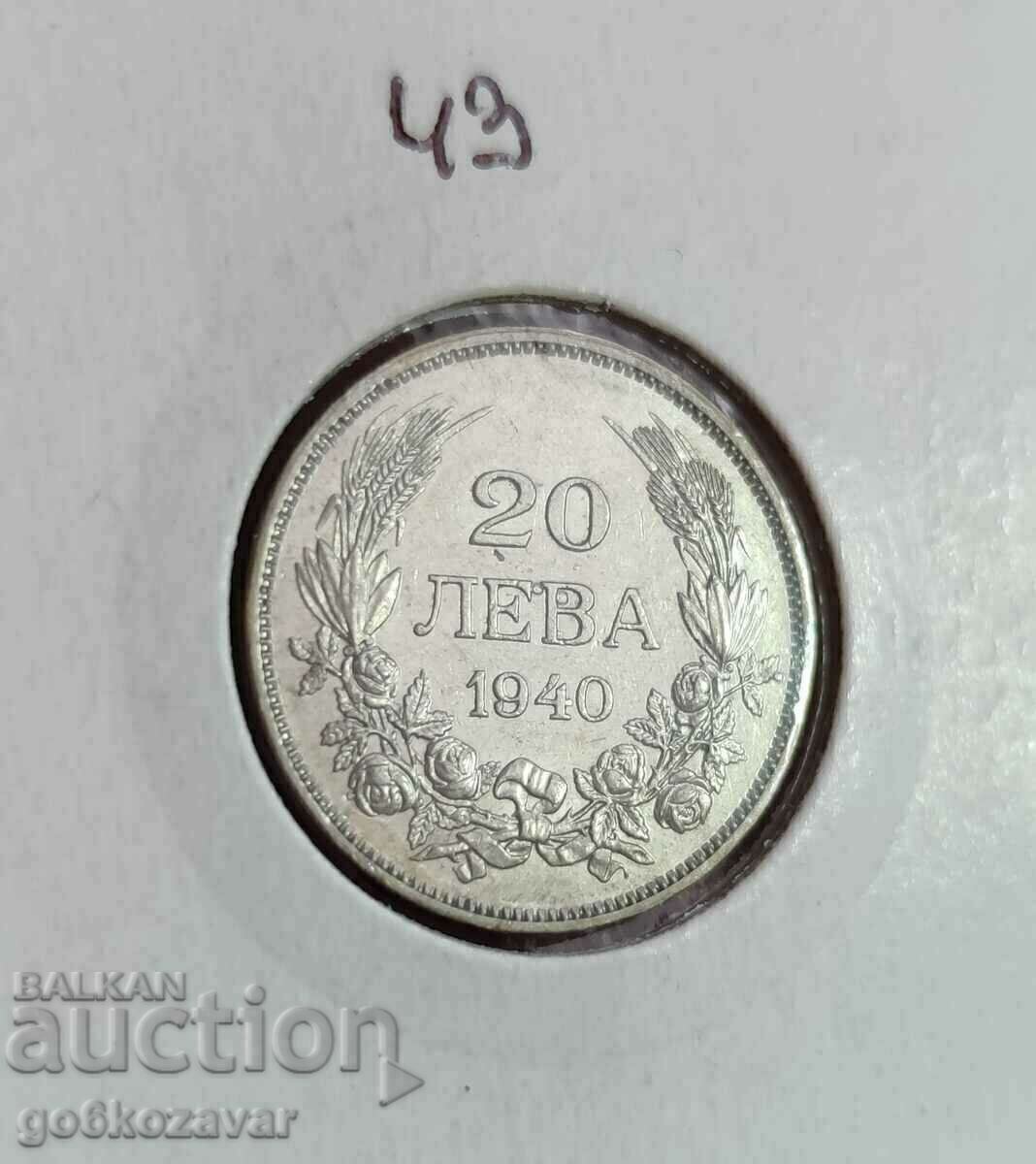 Auction  Bulgaria 20 BGN 1940 Collection!