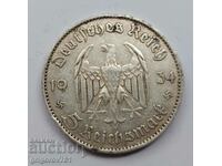 5 Mark Silver Germany 1934 F III Reich Silver Coin #77