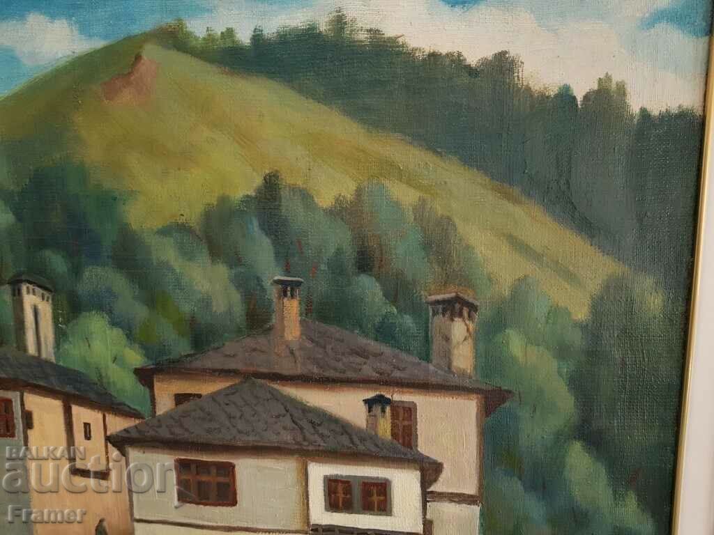 Delivery of Boris Kolev 1906/1982 Landscape Shiroka Laka 1949 oil paints Delivery of Boris Kolev 1906/1982 Landscape Shiroka Laka 1949 oil paints