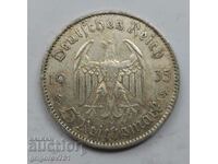 5 марки сребро Германия 1935 A III Райх  сребърна монета №83