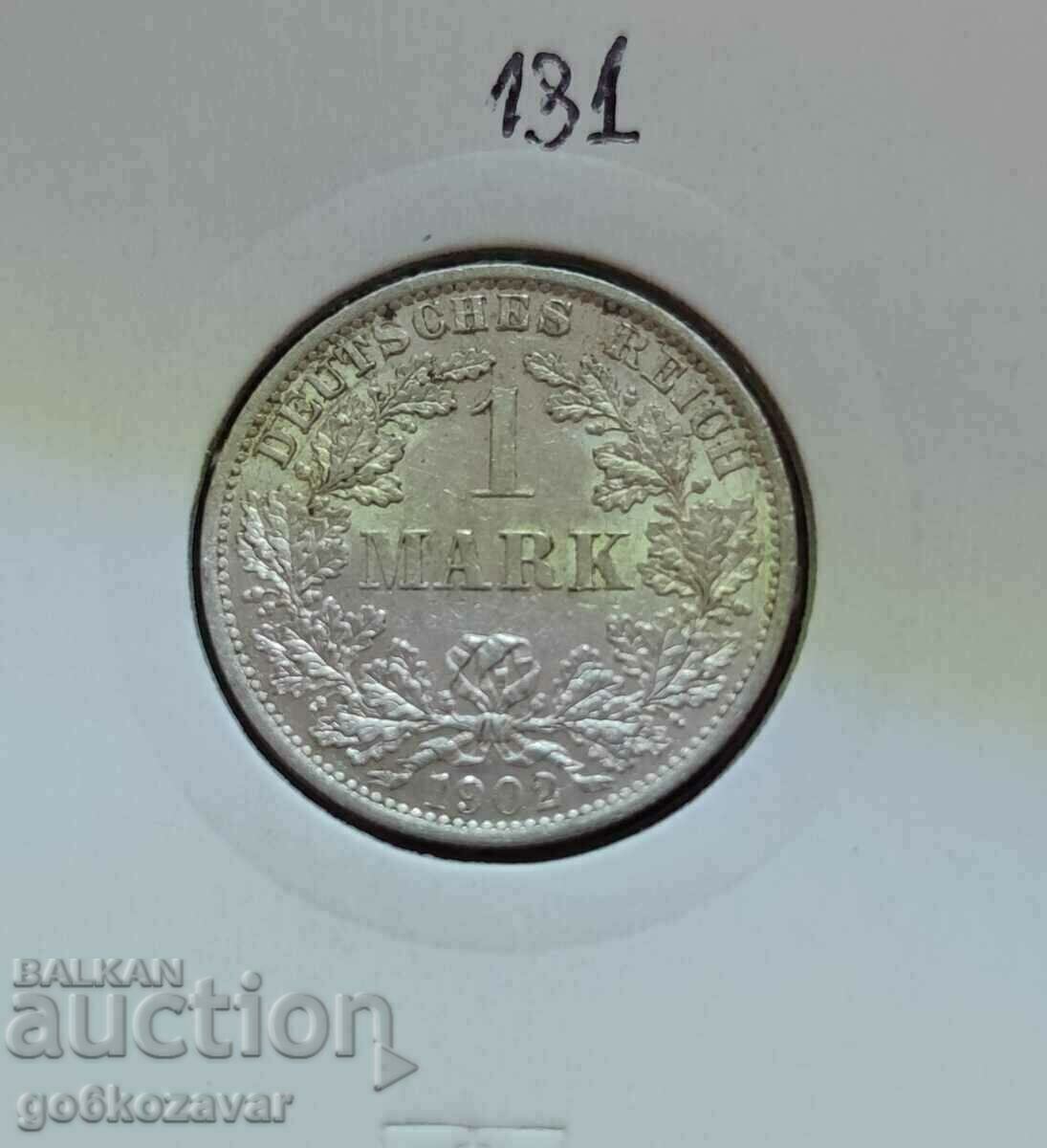 Германия 1 марка 1902г Сребро ! Колекция !