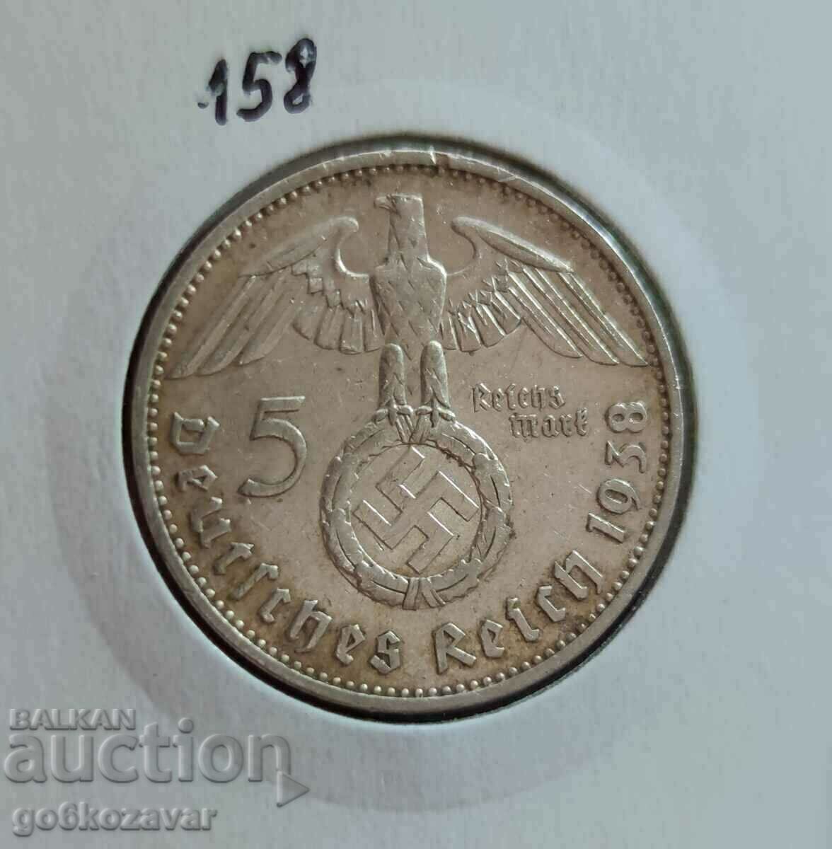 Auction Germany Third Reich! 5 stamps 1938 Silver. Rare F Auction Germany Third Reich! 5 stamps 1938 Silver. Rare F