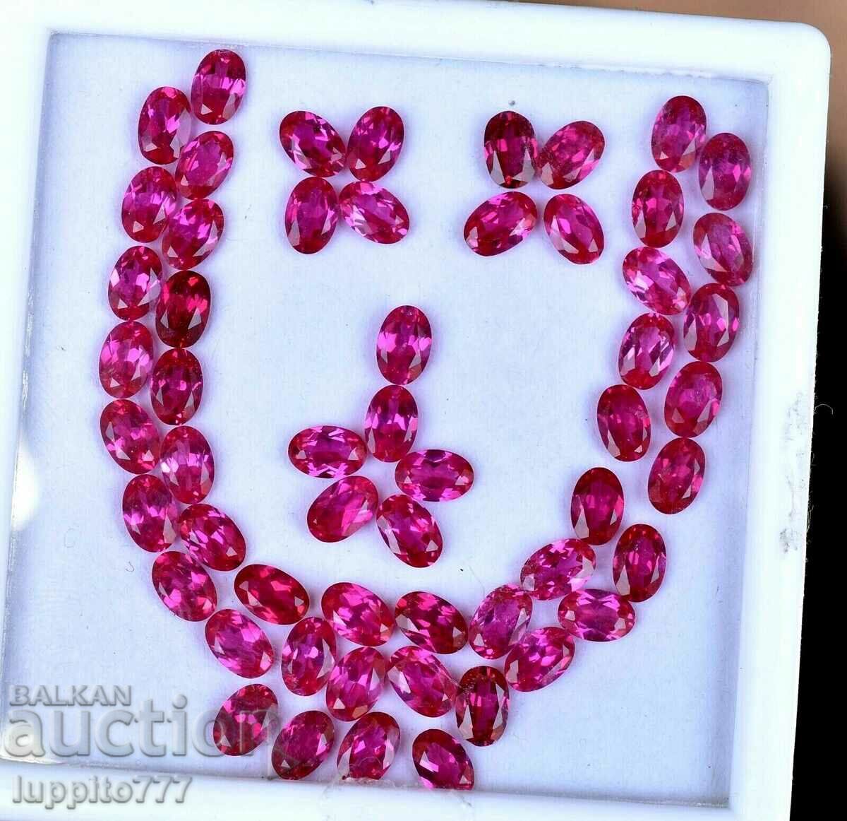 Delivery of 28.55 ct natural RUBY facet lot 56 pieces AGSL certificate
