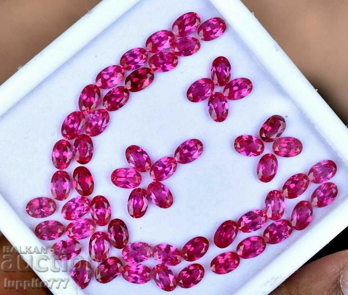 28.55 ct natural RUBY facet lot 56 pieces AGSL certificate - 5
