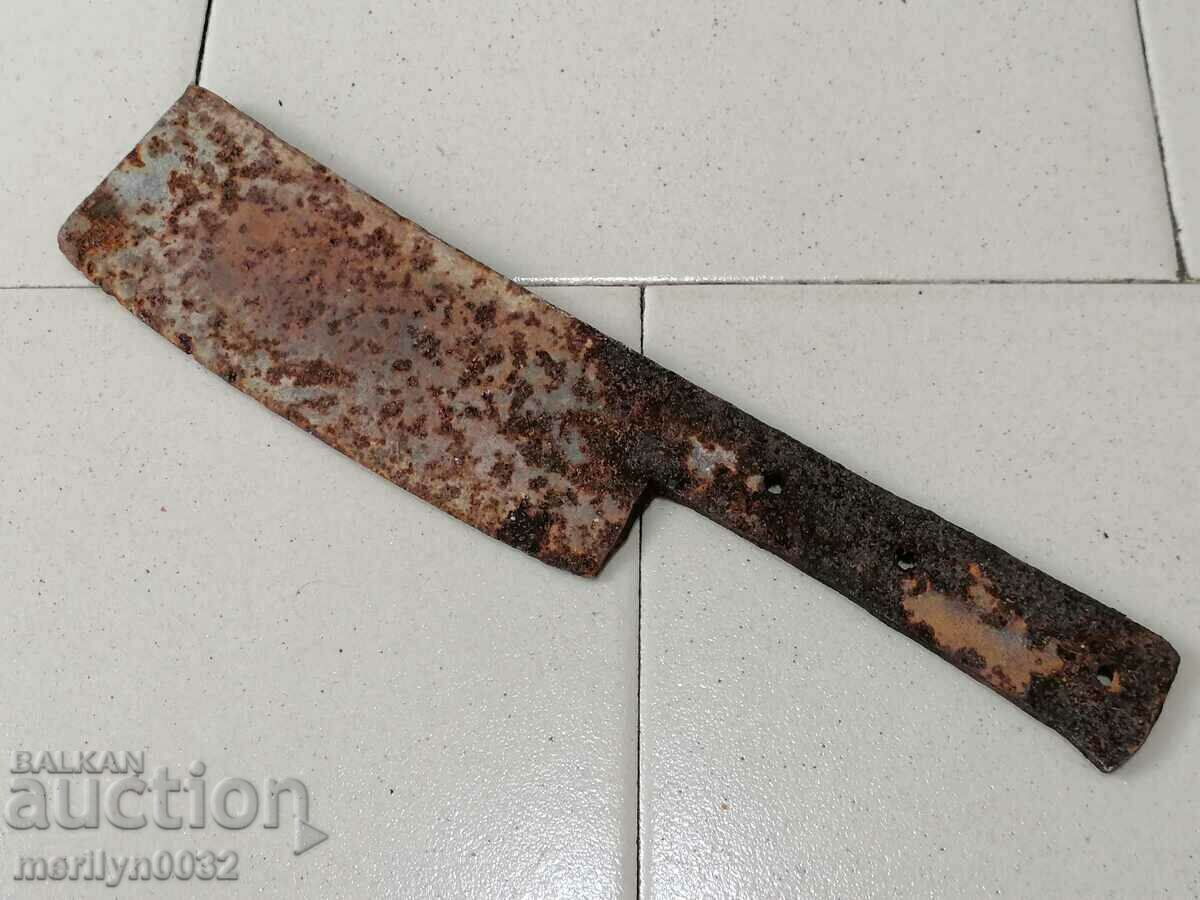 Auction Old forged scythe, ax, hoop, knife, machete, blade Auction Old forged scythe, ax, hoop, knife, machete, blade