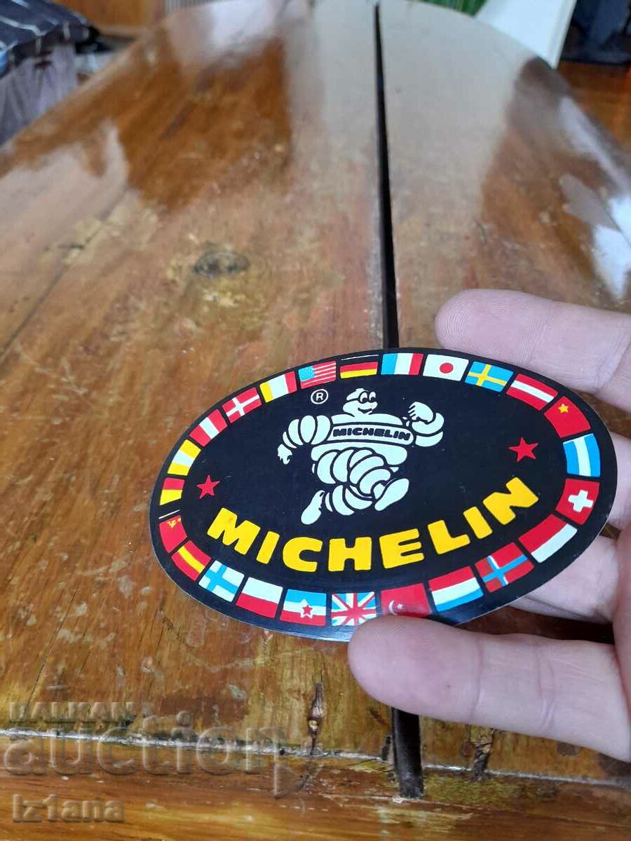 Old Michelin sticker with price 10.00 BGN | € 5.11 Old Michelin sticker with price 10.00 BGN | € 5.11
