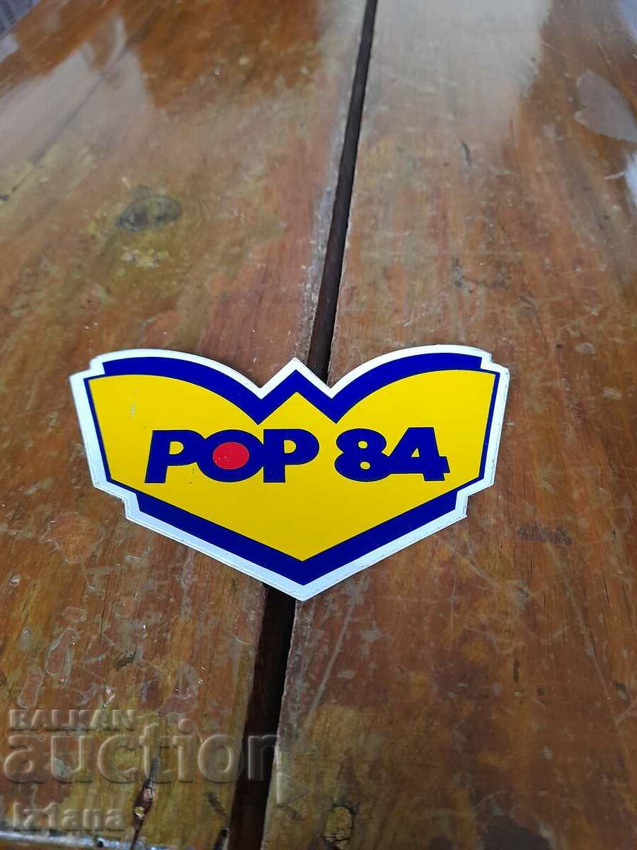 Old POP 84 sticker