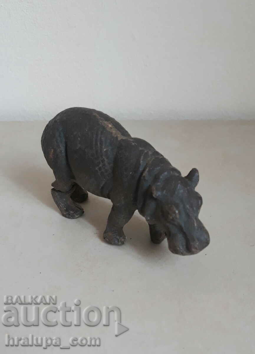Figura veche hipopotam Elastolin Germania circa 1930
