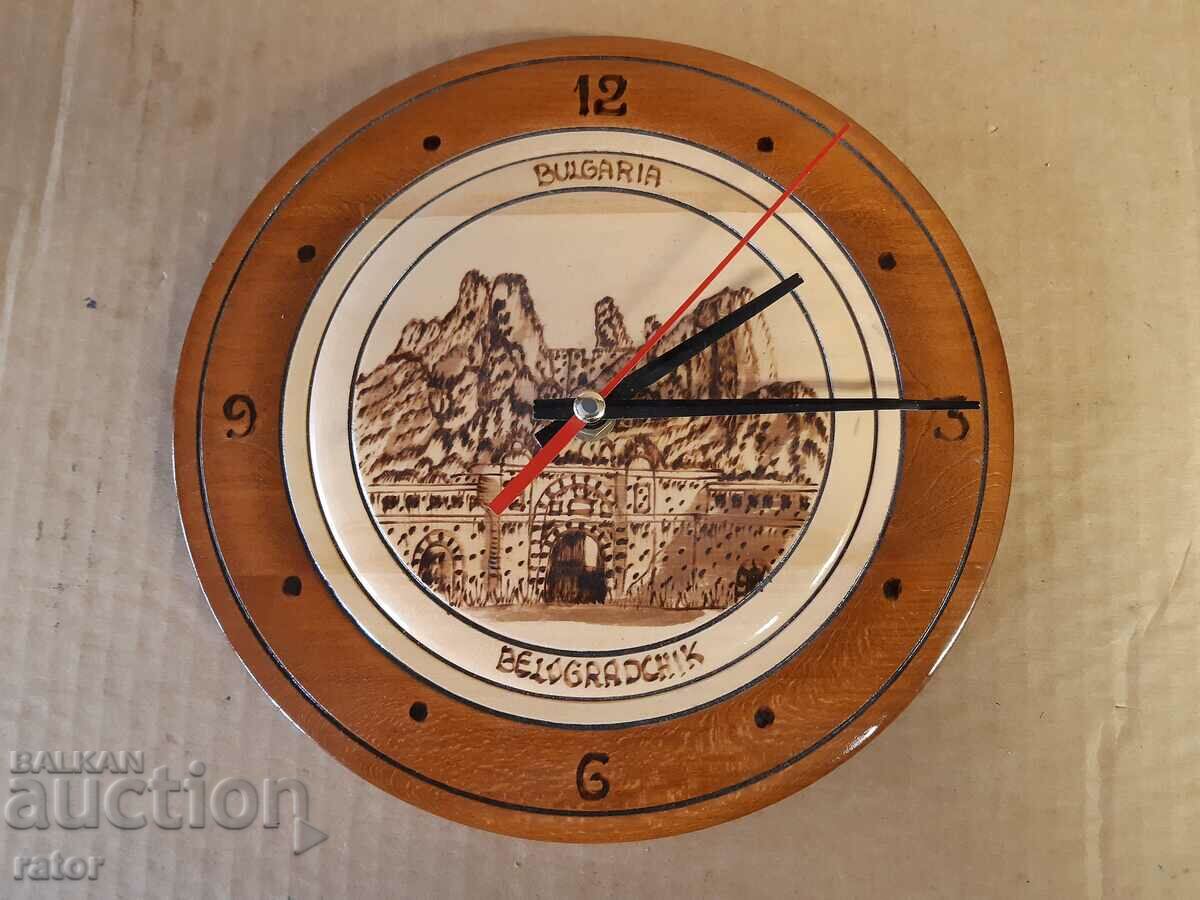 Wooden wall clock BELOGRADCHIK with price 14.00 BGN | € 7.16 Wooden wall clock BELOGRADCHIK with price 14.00 BGN | € 7.16