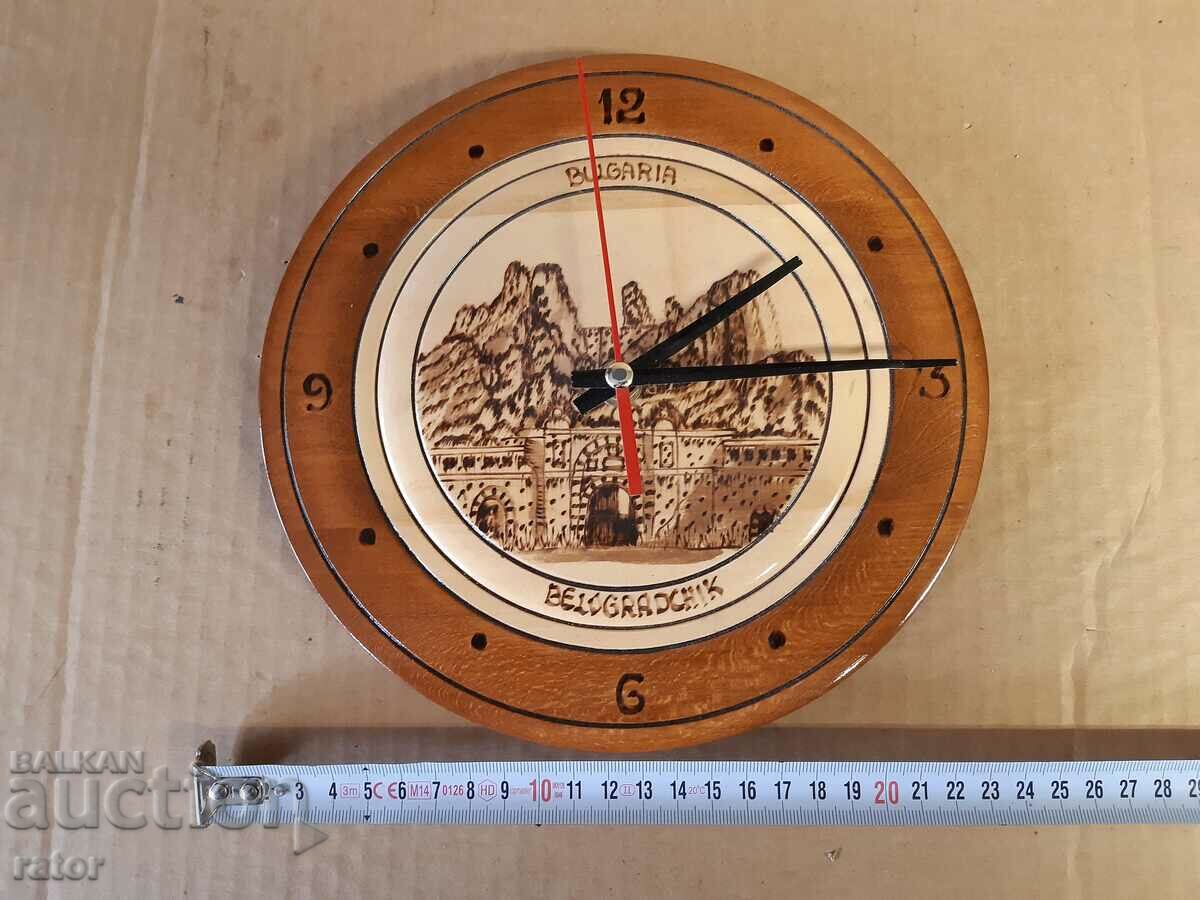 Auction Wooden wall clock BELOGRADCHIK Auction Wooden wall clock BELOGRADCHIK