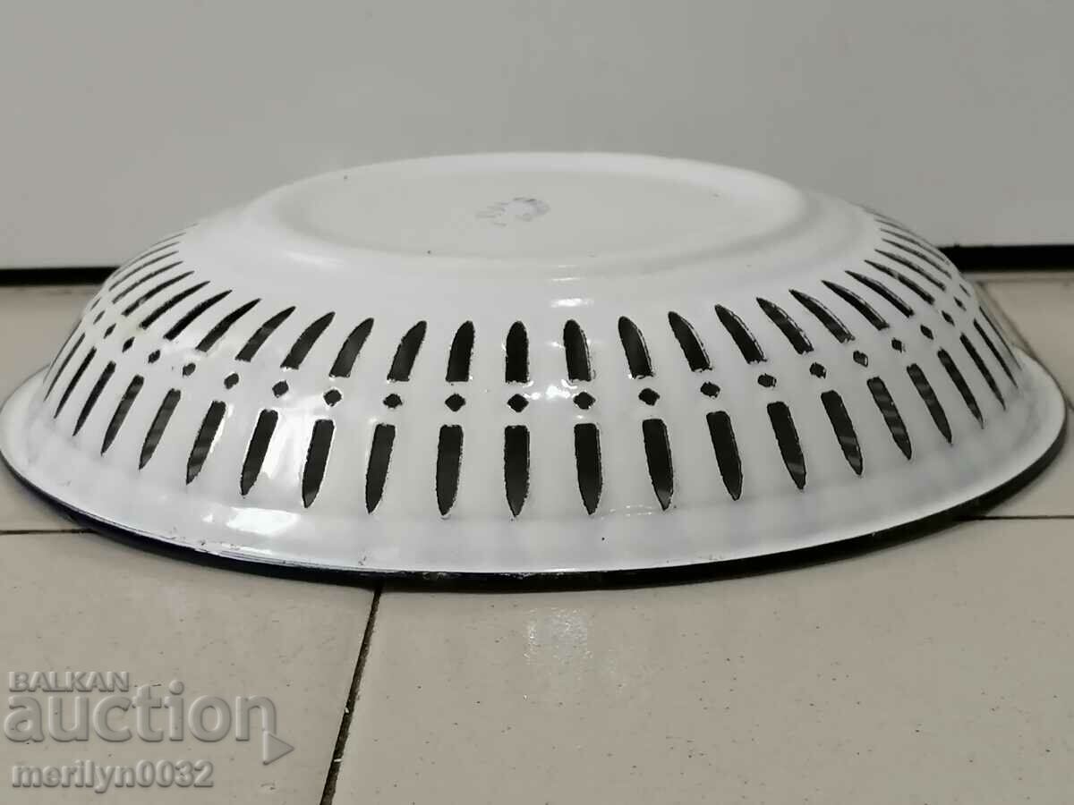 Παλιά κατσαρόλα με σμάλτο, φρούτα, εμαγιέ δοχείο - 5