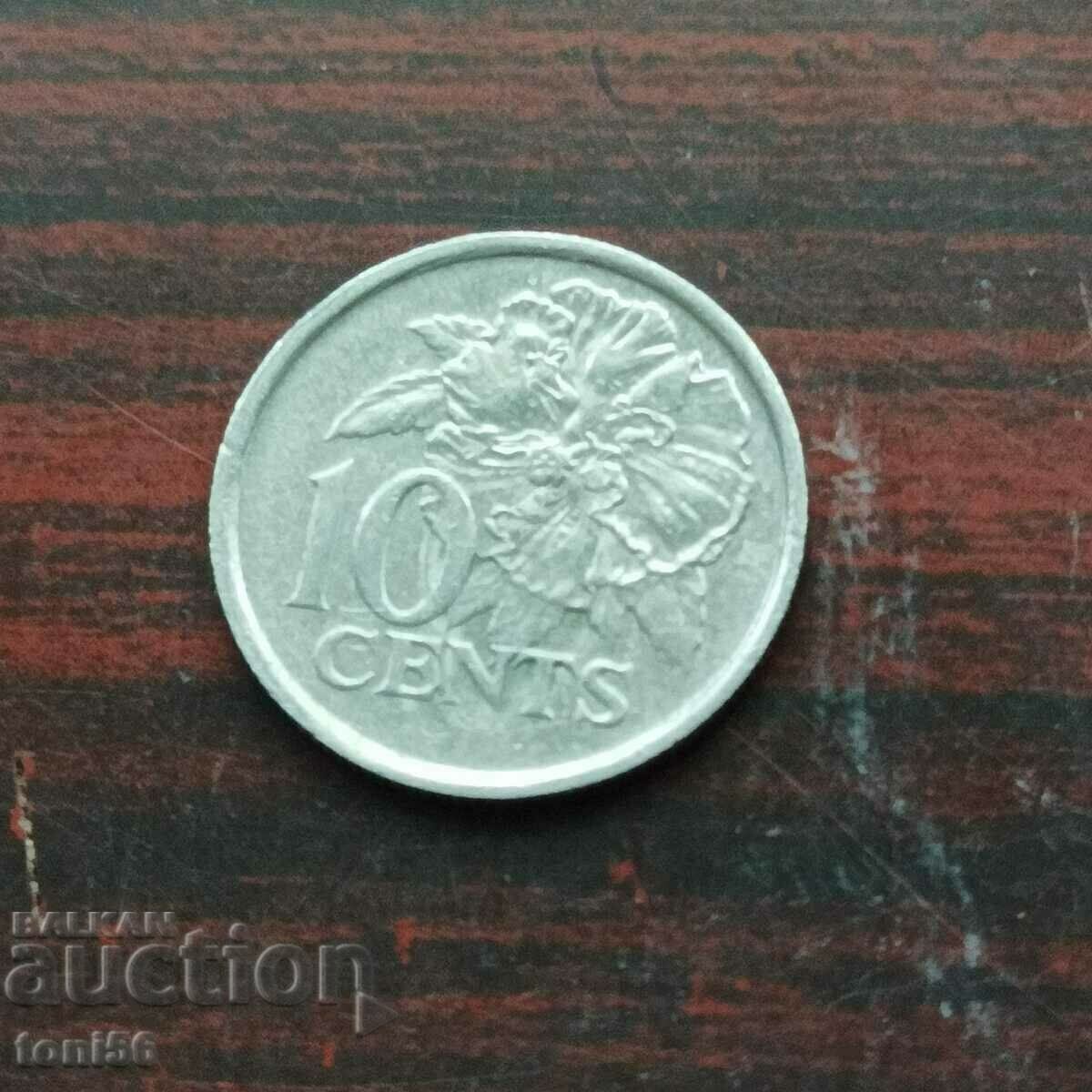 Тринидат и Тобаго 10 цента 1998
