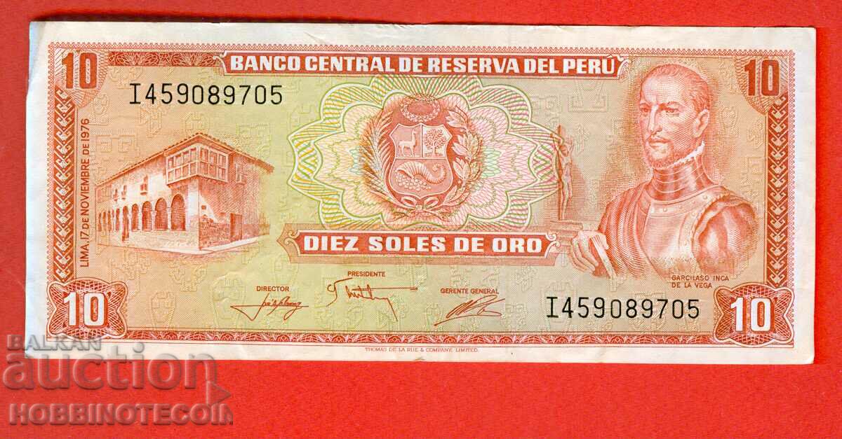 PERU PERU 10 tălpi - număr - numărul 1976