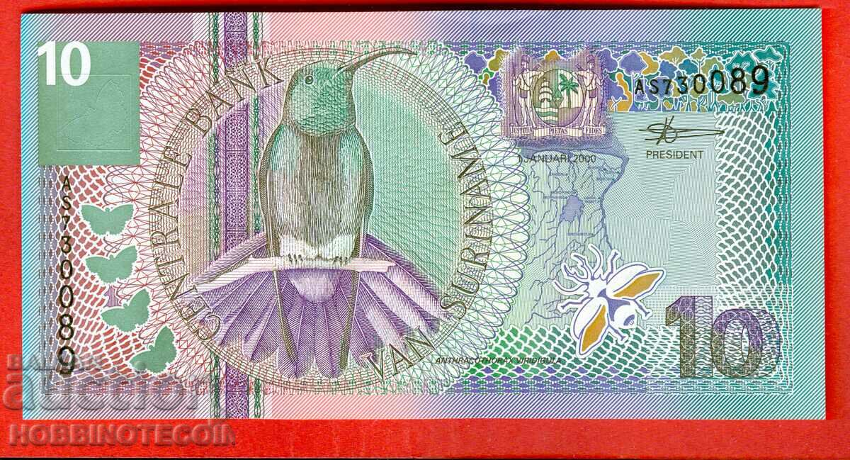 SURINAME SURINAME 10 Gull issue - issue 2000 NEW UNC