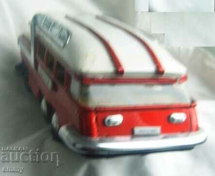 Delivery of Old tin toy - bus, car, trolley - 29.5 cm Delivery of Old tin toy - bus, car, trolley - 29.5 cm