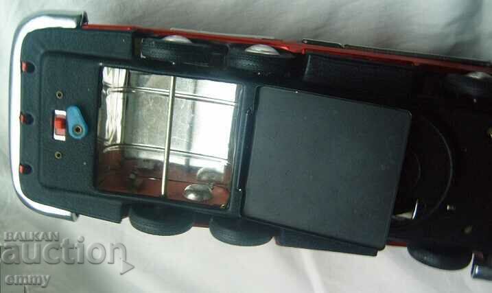 Old tin toy - bus, car, trolley - 29.5 cm - 6 Old tin toy - bus, car, trolley - 29.5 cm - 6