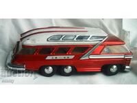 Old tin toy - bus, car, trolley - 29.5 cm
