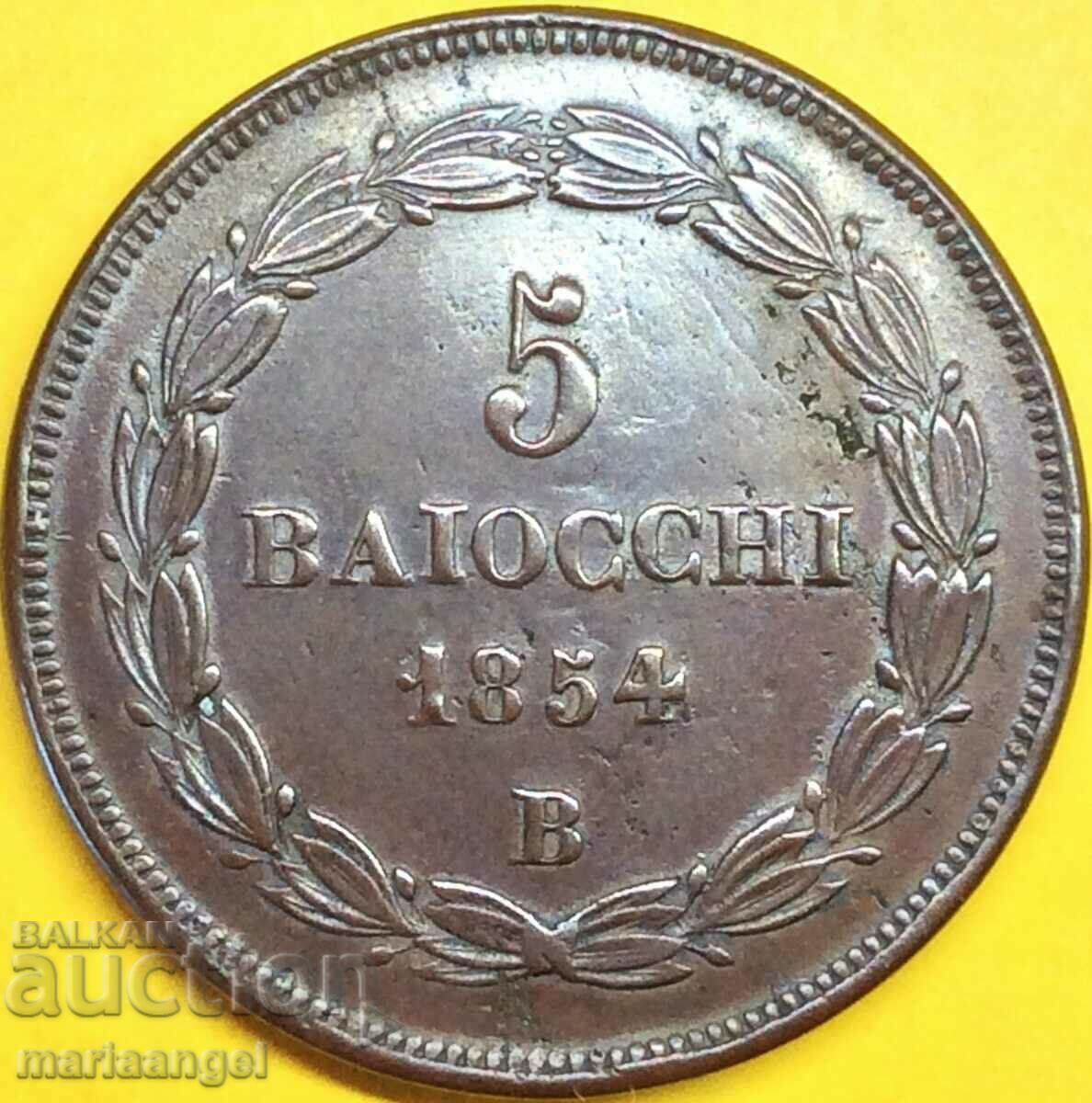 5 bayochi 1854 Vatican 40mm 39.67g Pius IX