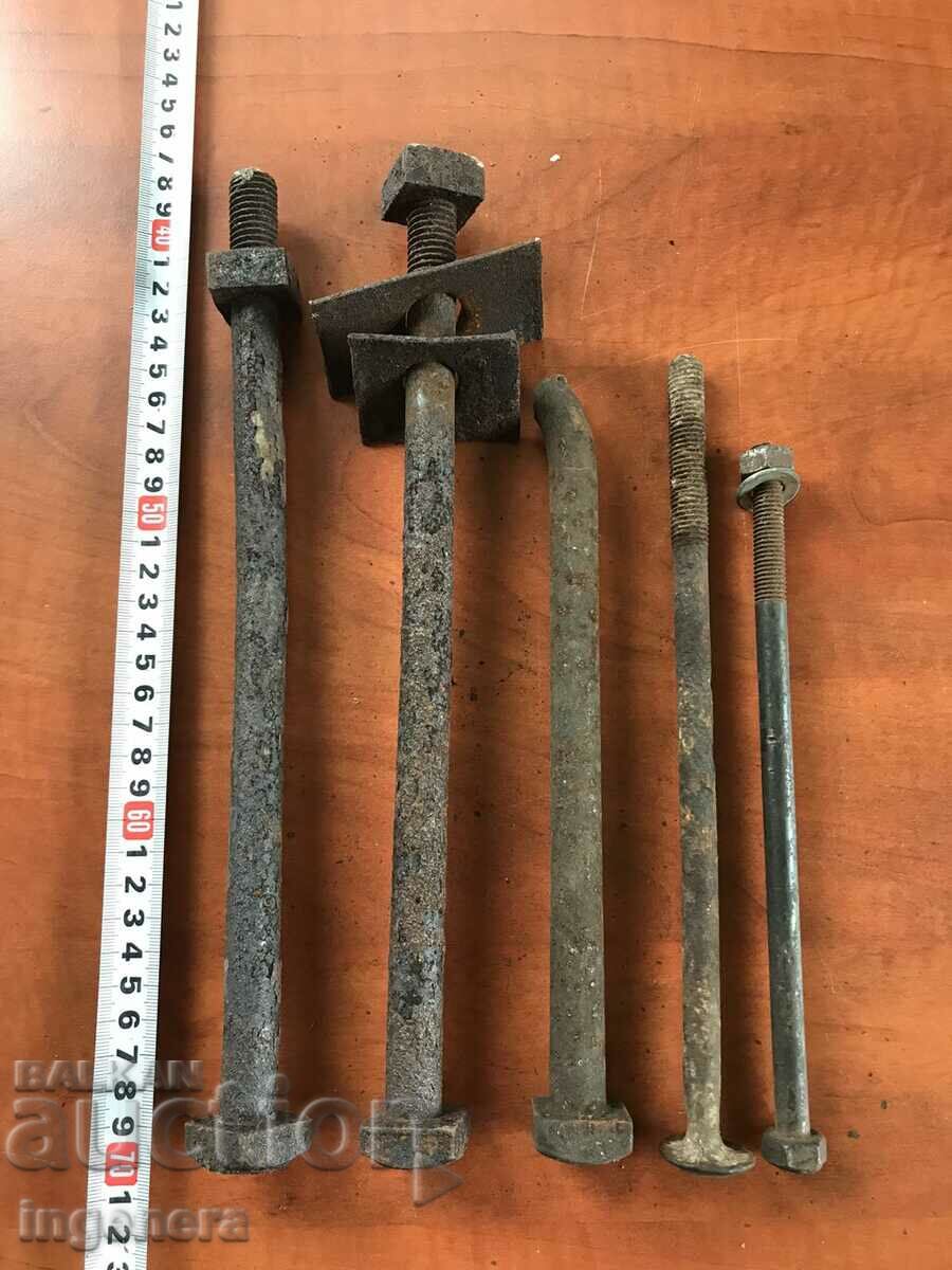BOLT VEHICLE ANTIQUE FORGE-5 PCS - 6 BOLT VEHICLE ANTIQUE FORGE-5 PCS - 6
