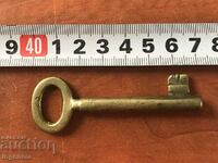 ANTIQUE KEY FROM GRANDMOTHER AND GRANDFATHER'S CHESTS CUT PADLOCK