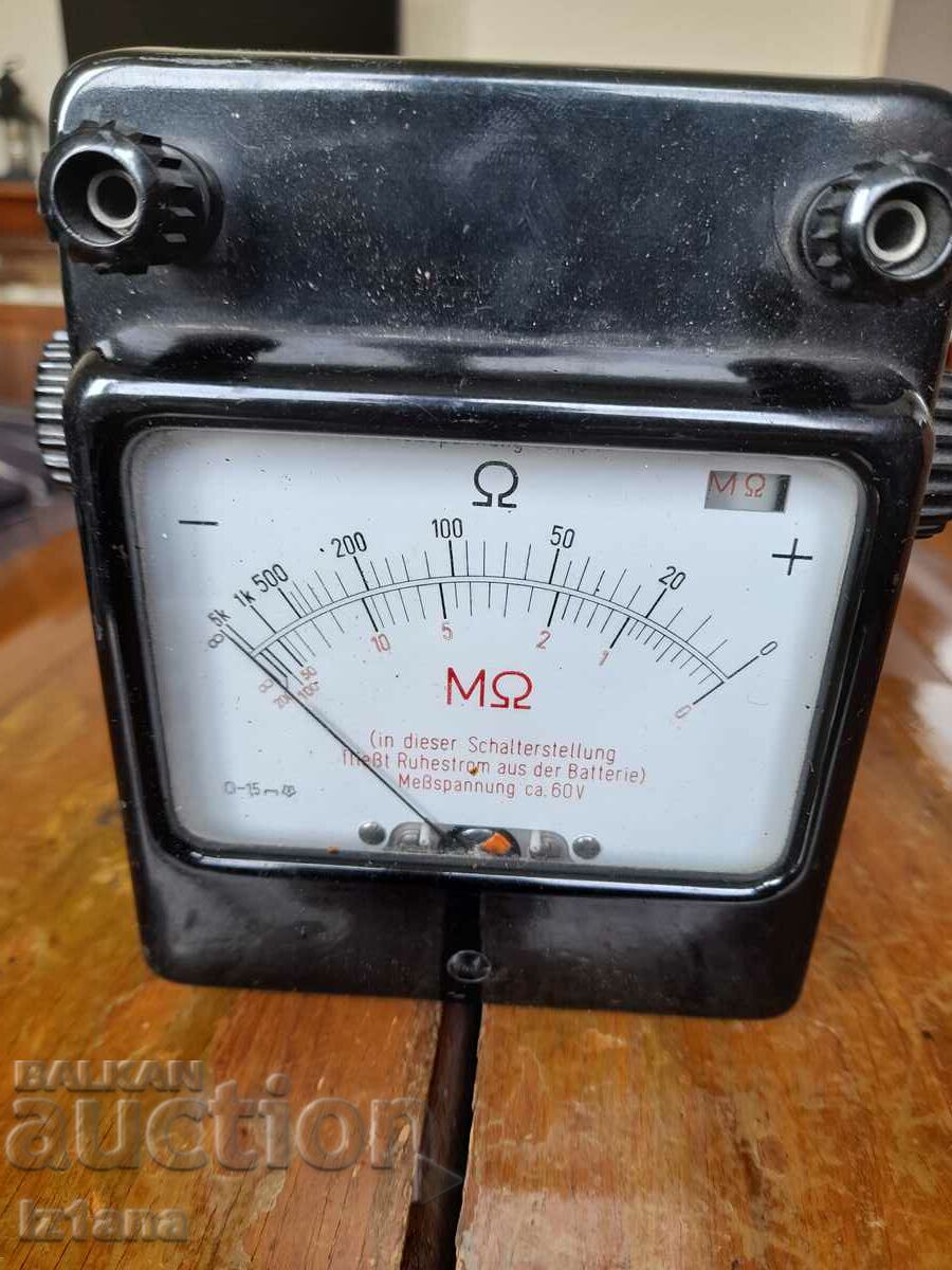 Old Mega Ohm Meter with price 50.00 BGN | € 25.56 Old Mega Ohm Meter with price 50.00 BGN | € 25.56