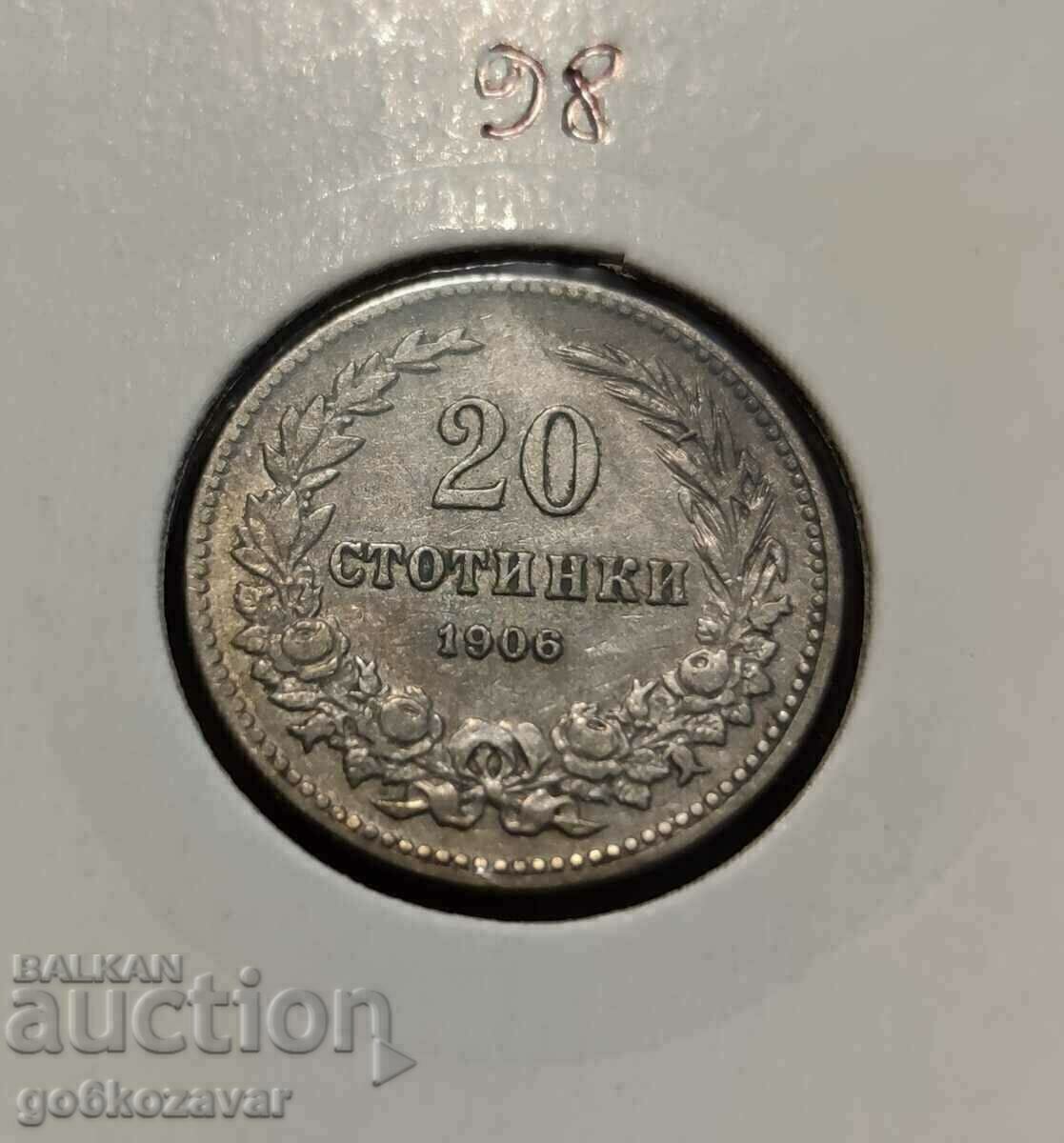 Bulgaria 20 cents 1906 Excellent! - 5 Bulgaria 20 cents 1906 Excellent! - 5