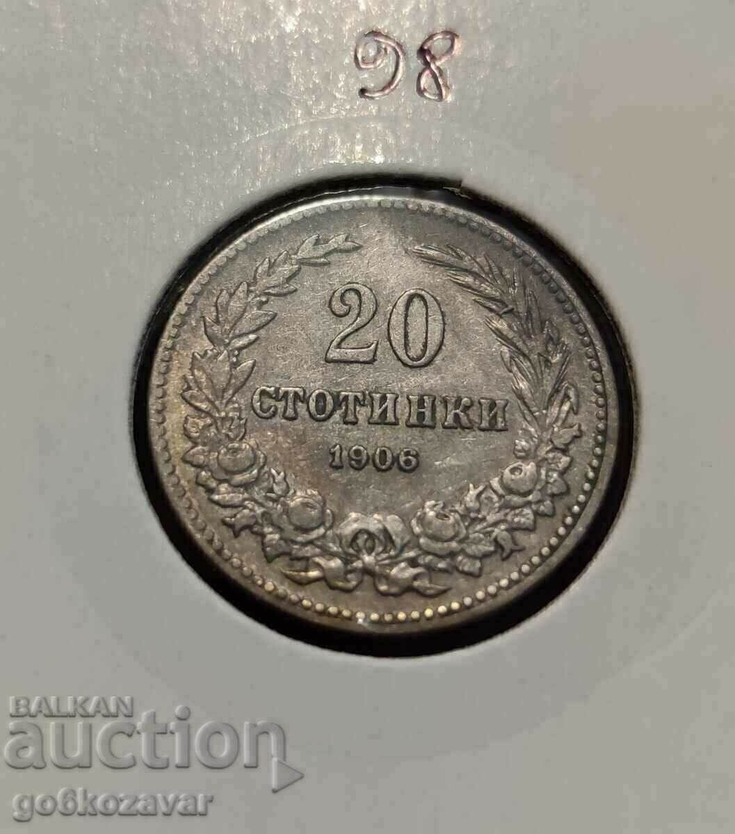 Bulgaria 20 cents 1906 Excellent!