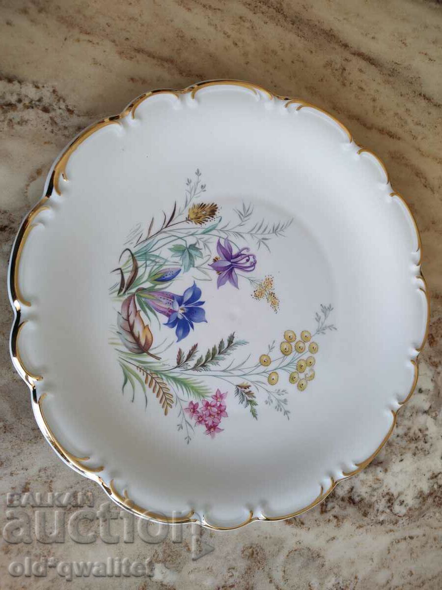 Porcelain plate - flowers, Germany, old porcelain