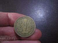 1956 год 10 франка Френска Западна АФРИКА