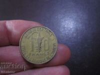 1971 10 francs WEST AFRICA