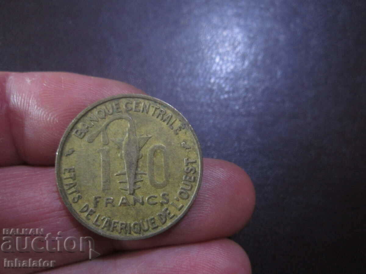 1959 10 φράγκα ΔΥΤΙΚΗ ΑΦΡΙΚΗ