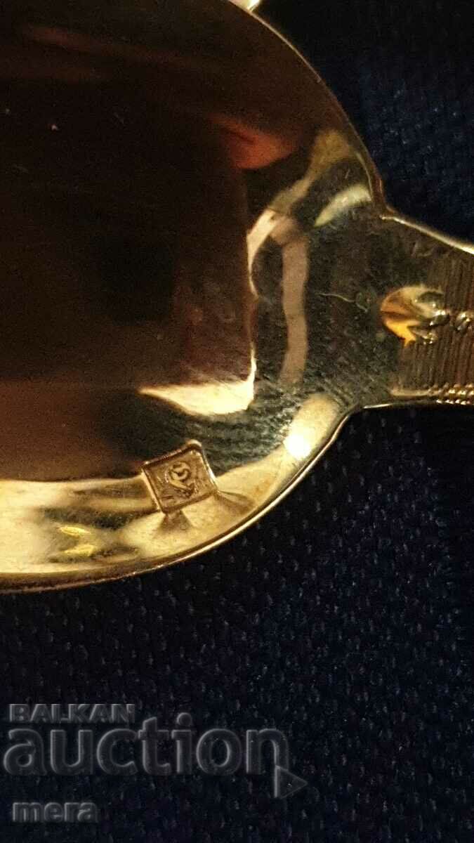 Antique gold plated coffee spoons - 6 Antique gold plated coffee spoons - 6