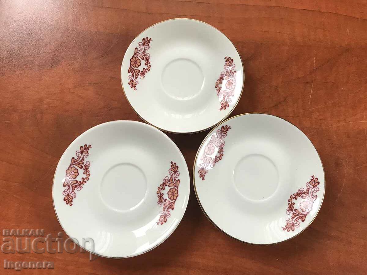 PORCELAIN PLATE PLATE RELIEF BULGARIA-3 PCS