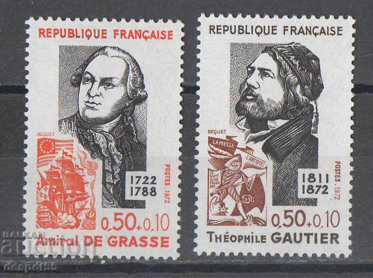1972. Γαλλία. Διάσημοι Γάλλοι.