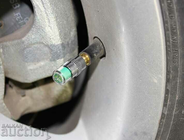 4 tire caps with a car pressure indicator - 5 4 tire caps with a car pressure indicator - 5
