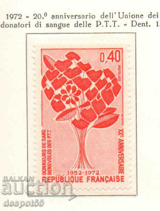1972. France. Association of blood donors.
