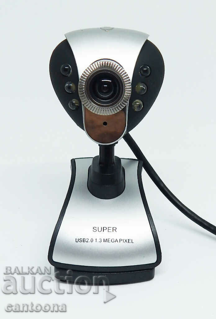Web κάμερα με μικρόφωνο και νυχτερινή λειτουργία 6 LED