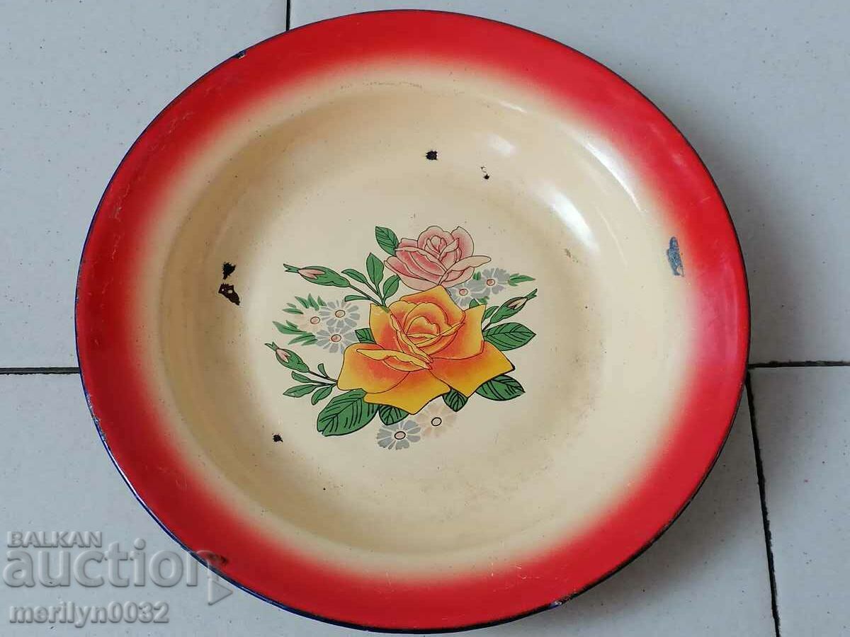 Enameled plates dish with enamel panica panica China 70s - 5 Enameled plates dish with enamel panica panica China 70s - 5