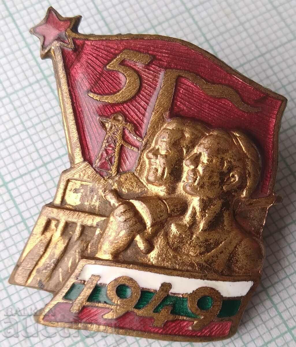 12917 Brigadier Social Badge Energy 1949 enamel screw
