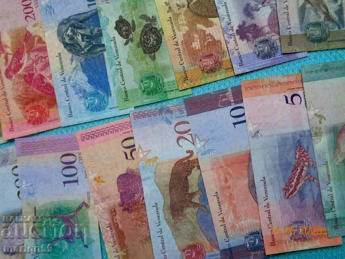 поредни от Венецуела всички -от 2 до 100 000 боливарес - 5 поредни от Венецуела всички -от 2 до 100 000 боливарес - 5