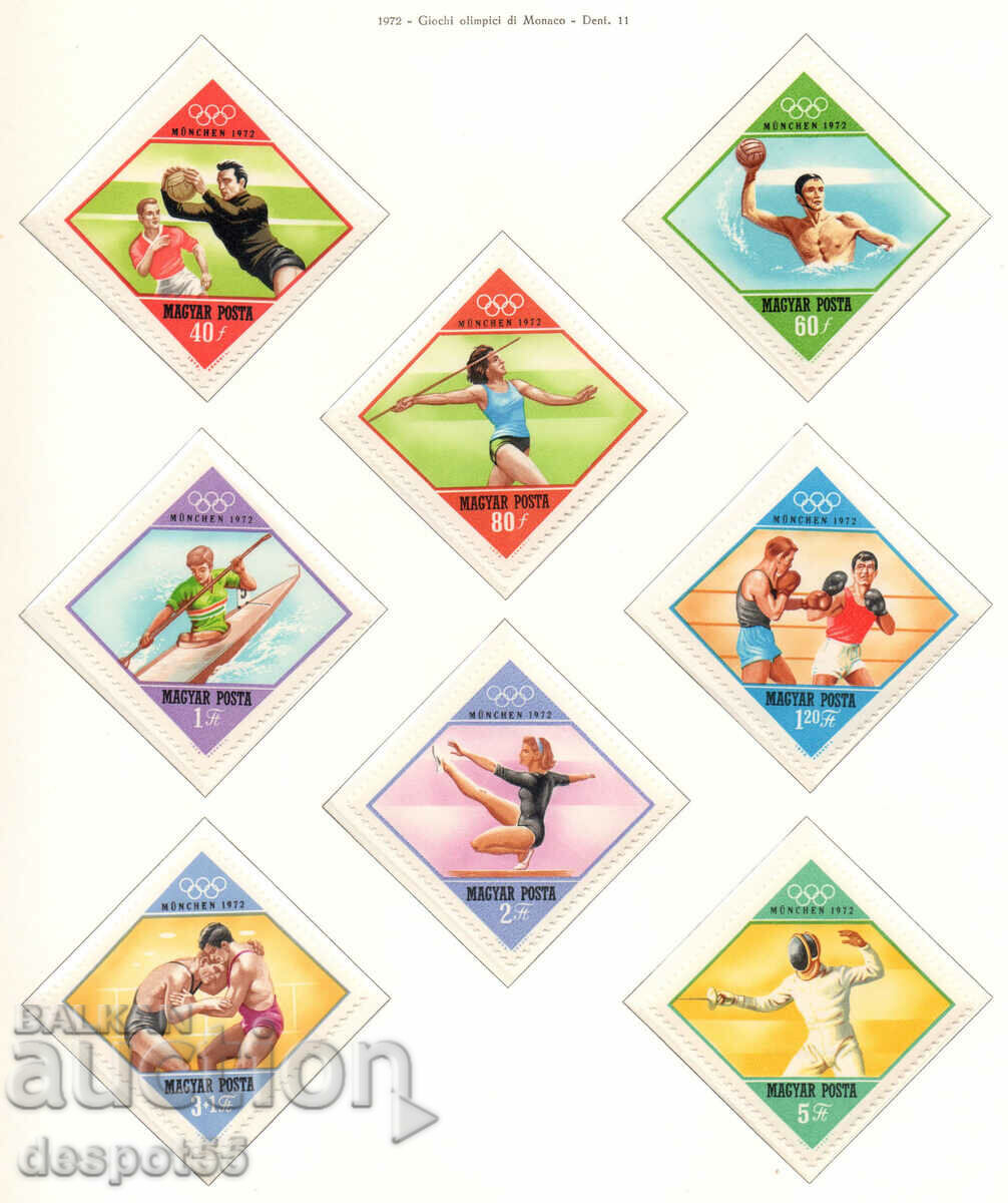 1972. Hungary. Olympic Games - Munich, Germany.