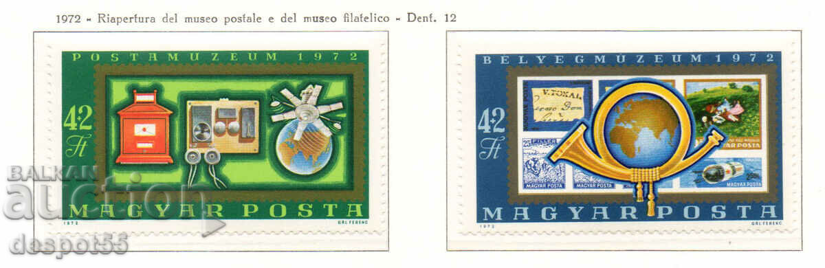 1972 Ungaria. Redeschiderea Muzeului Poștei și timbrelor