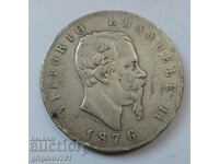 5 lira silver Italy 1876 R - silver coin