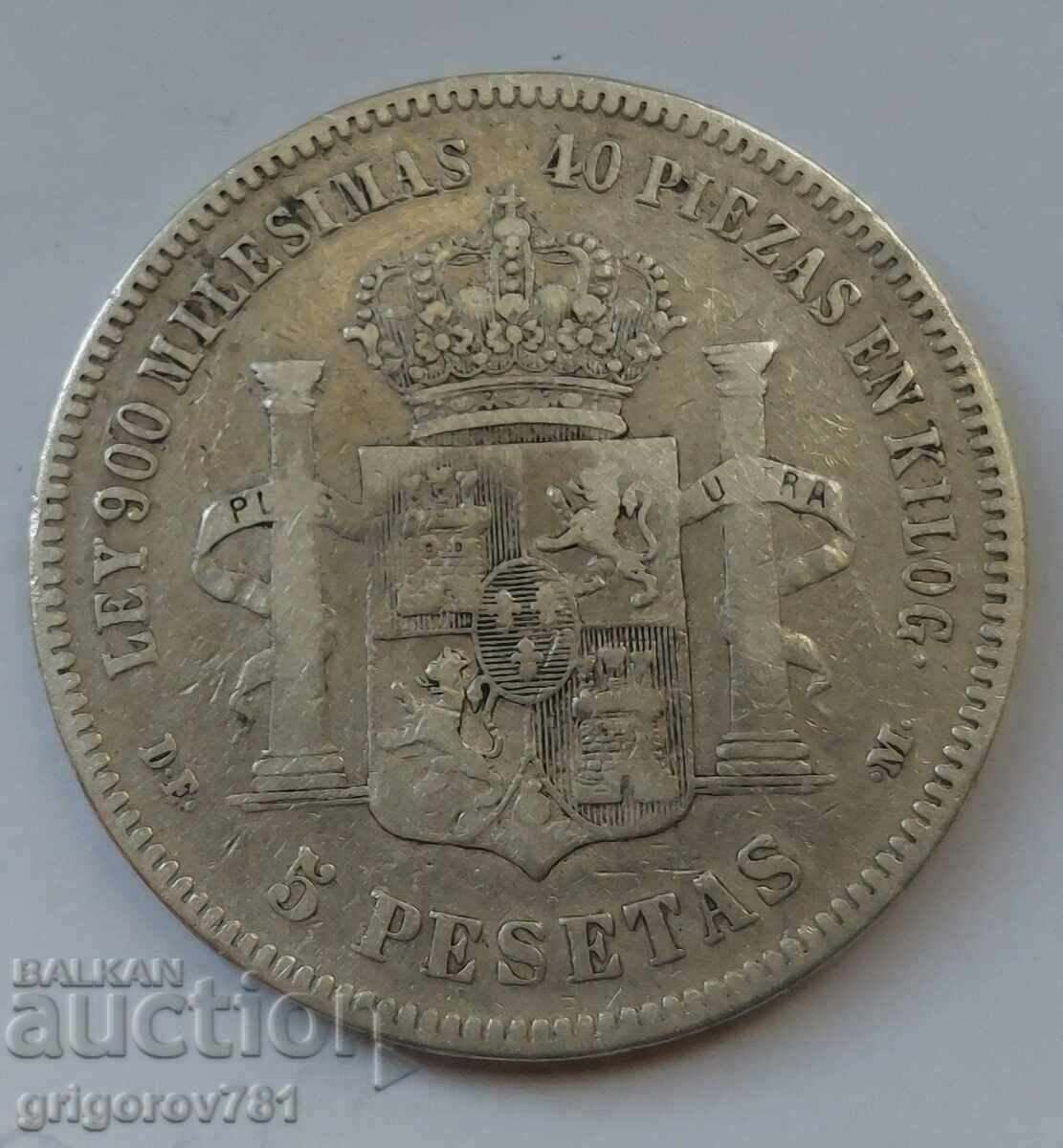 5 pesetas silver Spain 1878 - silver coin with price € 34.26 | 67.01 BGN 5 pesetas silver Spain 1878 - silver coin with price € 34.26 | 67.01 BGN