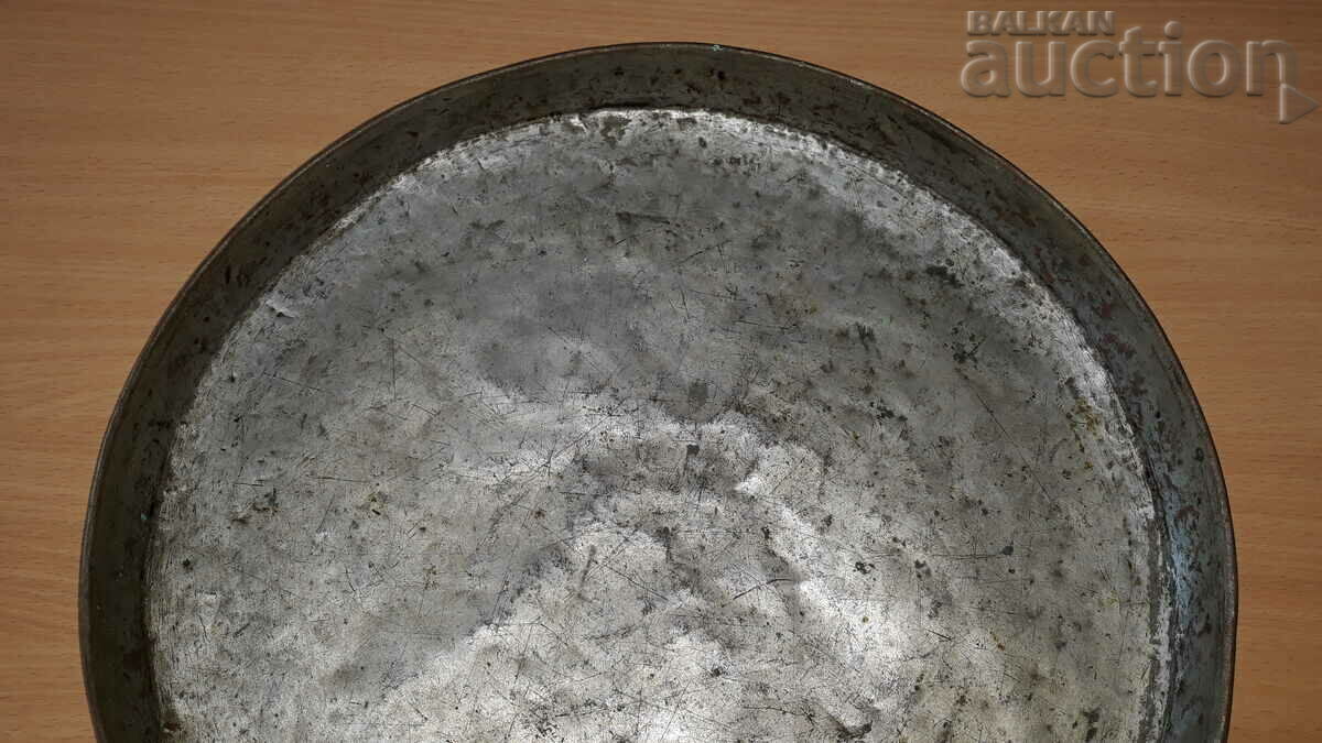 Auction antique tray handmade forged from copper Auction antique tray handmade forged from copper